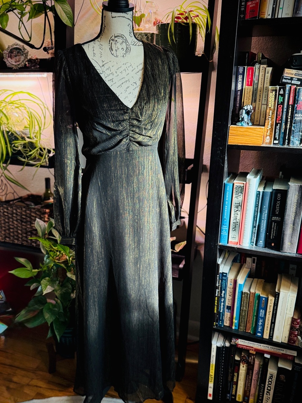 ModCloth | Gold Dusted Dreams Midi Dress